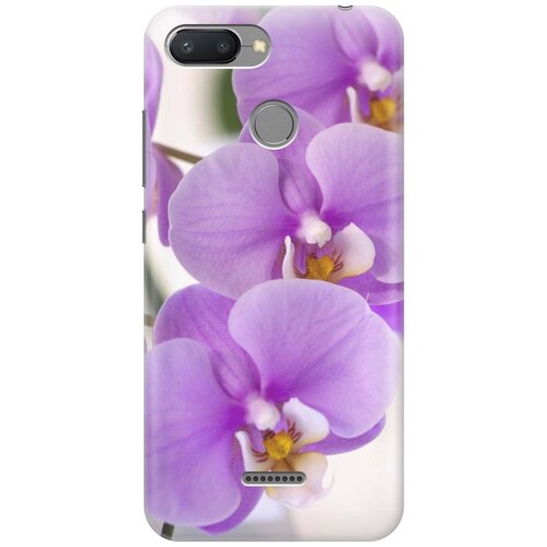 фото Gosso ультратонкий силиконовый чехол-накладка для xiaomi redmi 6 с принтом "сиреневые орхидеи"
