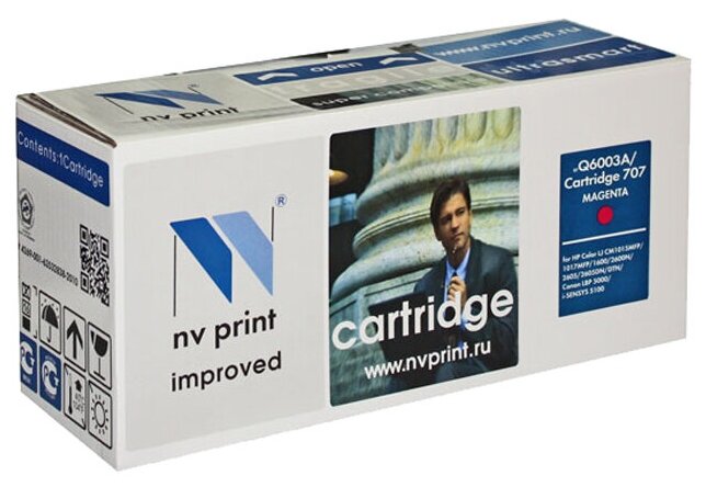 Картридж NV Print Q6003A/Can707 Magenta для Нewlett-Packard LJ Color Cm1015mfp/1017mfp/1600/2600n ( .