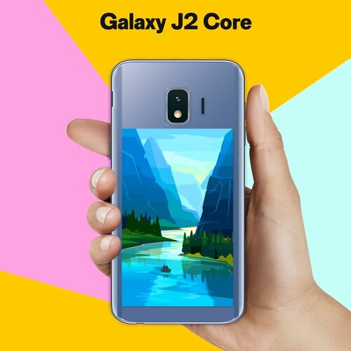 Силиконовый чехол на Samsung Galaxy J2 Core Озеро / для Самсунг Галакси Джей 2 Кор матовый чехол на samsung galaxy j2 core самсунг джей 2 кор soft touch синий