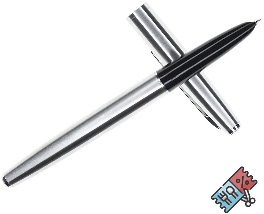 Перьевая ручка "Классика" стальной металлик, перо 0.38 мм