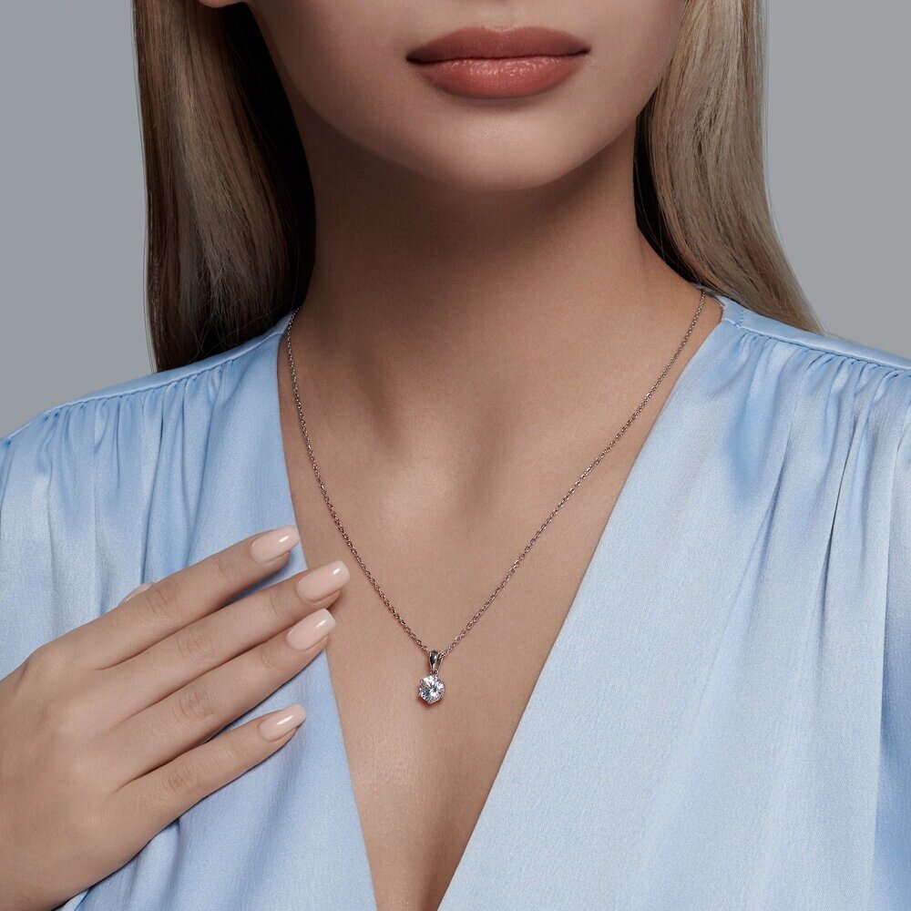 Подвеска из серебра с фианитом 94031486