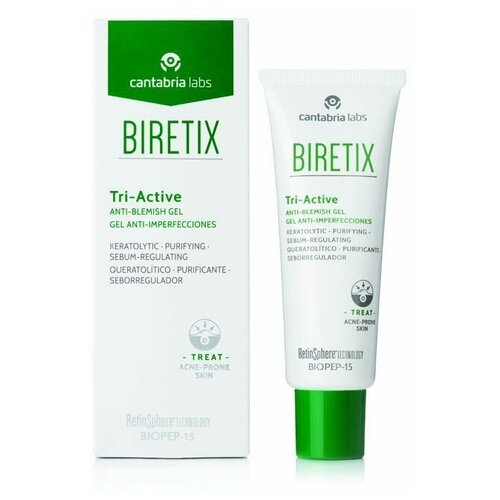 Biretix Гель три-актив для кожи с акне Tri-Active Anti-Blemish Gel, 50 мл