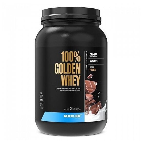 Cывороточный протеин Maxler 100% Golden Whey 907г Молочный шоколад