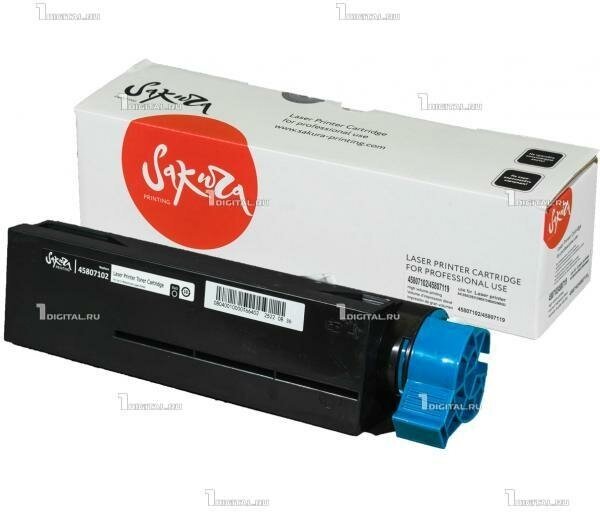 Картридж SAKURA 45807102/45807119 черный для OKI B412/ B432/ B512/ MB472/ MB492/ MB562 совместимый (3K)