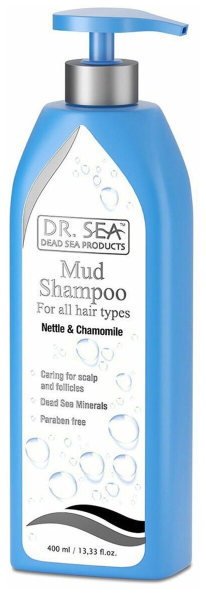 Dr. Sea шампунь грязевой с крапивой и ромашкой для всех типов волос, 400 мл