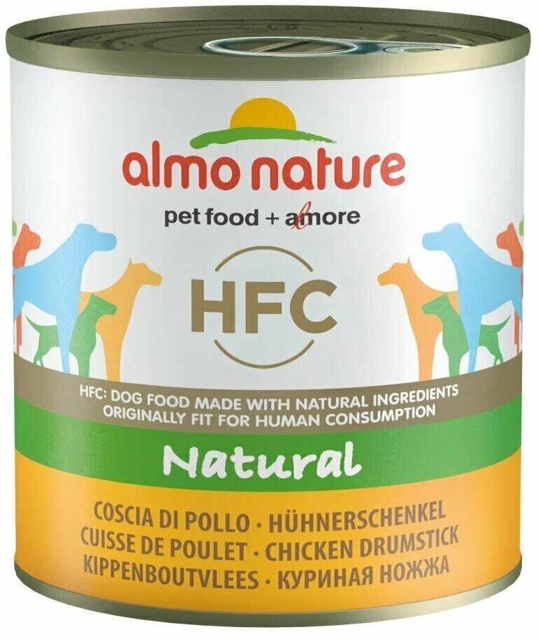 Almo Nature Консервы для Собак Куриные Бедрышки (10362 HFC Chicken Drumstick) 0,28 кг x 1 шт.