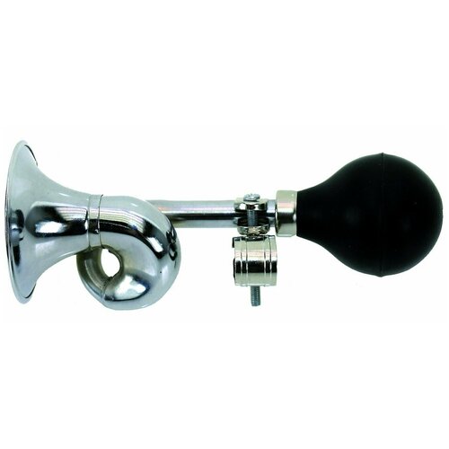 фото Клаксон изогнутый m-wave, поворотное крепление, серебристый