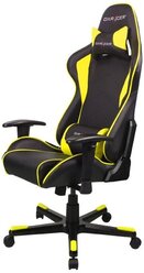 Компьютерное кресло DXRacer Formula OH/FE08 игровое, обивка: искусственная кожа, цвет: черный/желтый