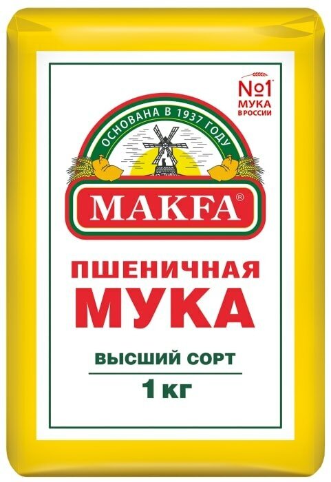 Мука Makfa Пшеничная высший сорт 1кг