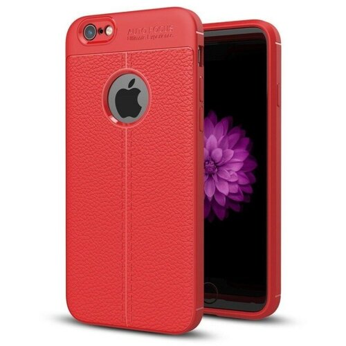 Чехол накладка Litchi Grain для iPhone 6 / 6S (красный) чехол накладка litchi grain для iphone 11 pro max красный