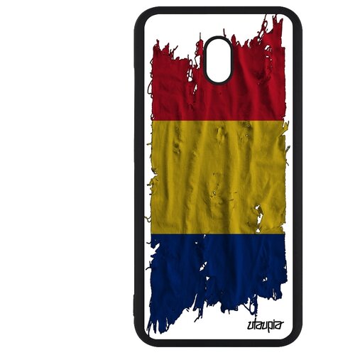 фото Чехол для redmi 8a, "флаг румынии на ткани" патриот государственный utaupia