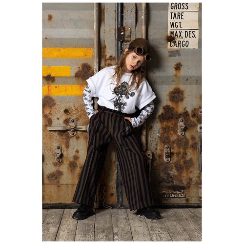 Брюки Leya.me, размер 158, зеленый