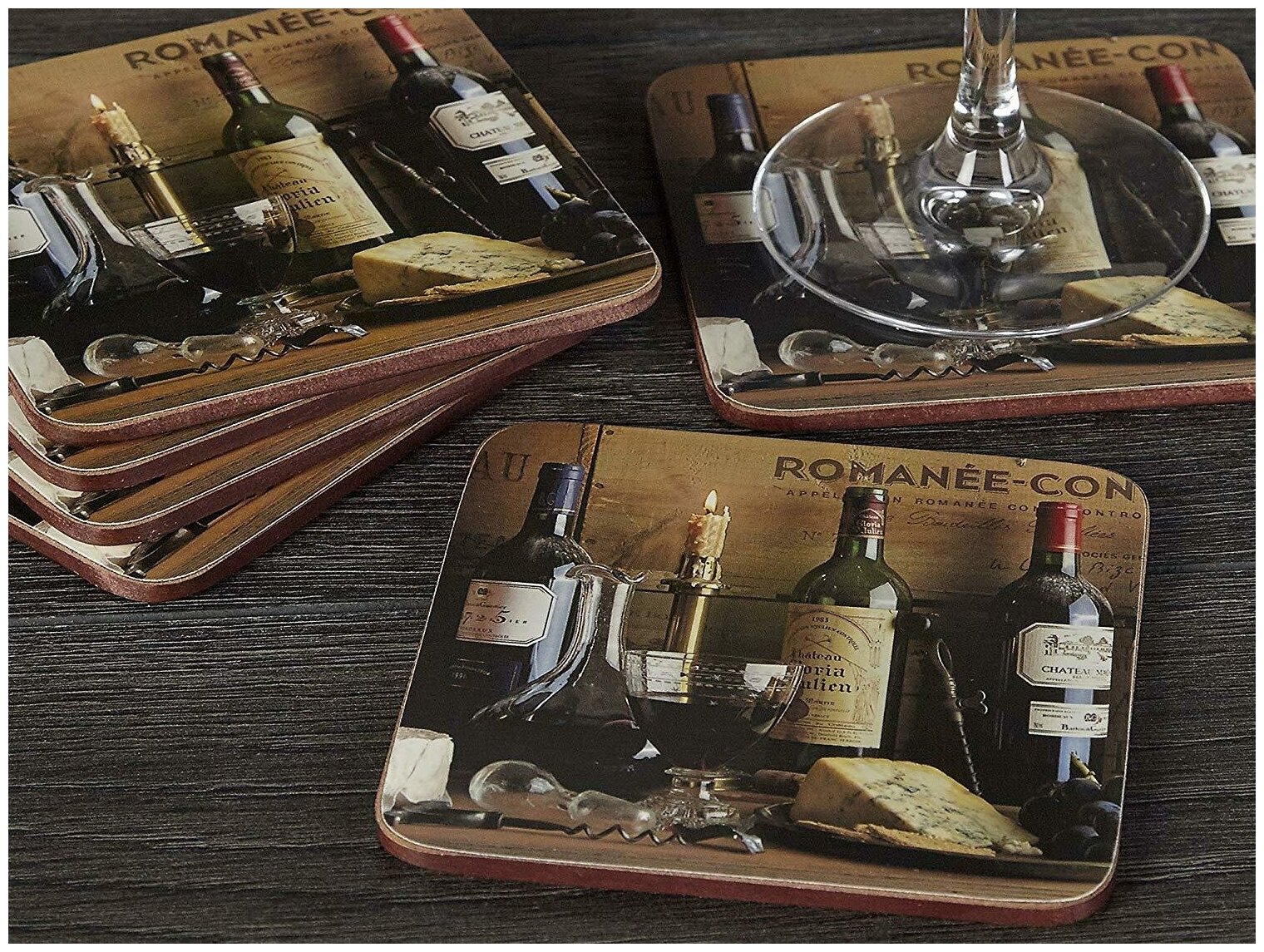 Creative Tops Набор из 6 подставок Vintage Wine 10x10 Hoff - фото №3