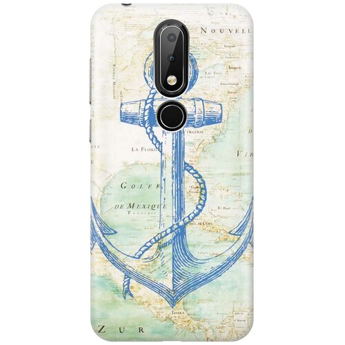 фото Re:pa накладка transparent для nokia 6.1 plus / x6 (2018) с принтом "якорь на карте"