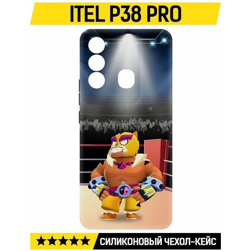 Чехол-накладка Krutoff Soft Case Brawl Stars - Эль Тигро для ITEL P38 Pro черный чехол накладка krutoff soft case brawl stars эль тигро для tecno spark 10 pro черный