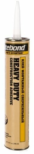 Изображение Монтажный сверхсильный клей (жёлтая туба) TITEBOND HEAVY DUTY, 296мл 1шт