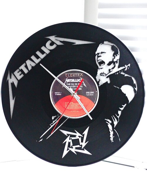 Часы из виниловой пластинки Metallica / Металлика