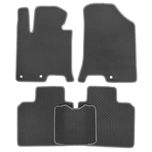 фото Коврики ева для chevrolet cobalt 2011 - наст. время vicecar (светло-серая окантовка)