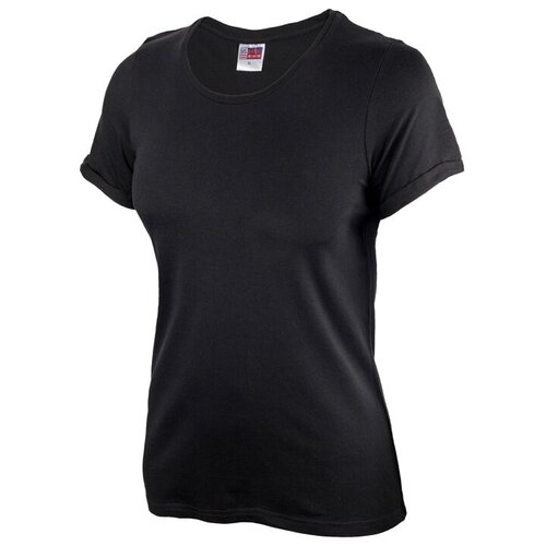 Футболка Us Basic, хлопок, однотонная, размер 48, черный