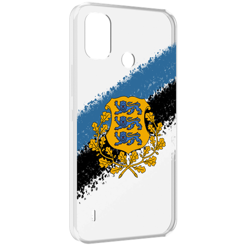 Чехол MyPads герб флаг эстонии-2 для Itel A48 задняя-панель-накладка-бампер