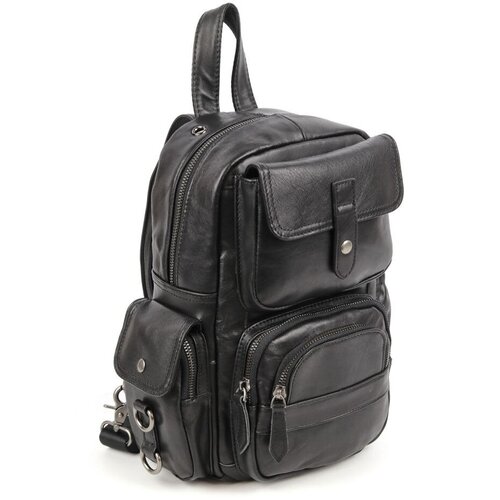 фото Рюкзак 9106 блек, фактура гладкая, черный piove