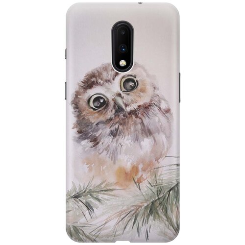 фото Re:paчехол - накладка artcolor для oneplus 7 с принтом "совенок"