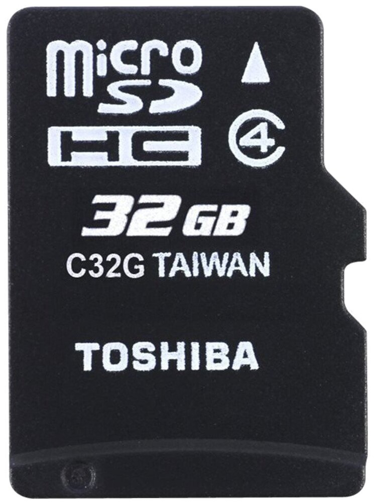 Карта памяти Toshiba Standart microSD Class 4 32GB с адаптером