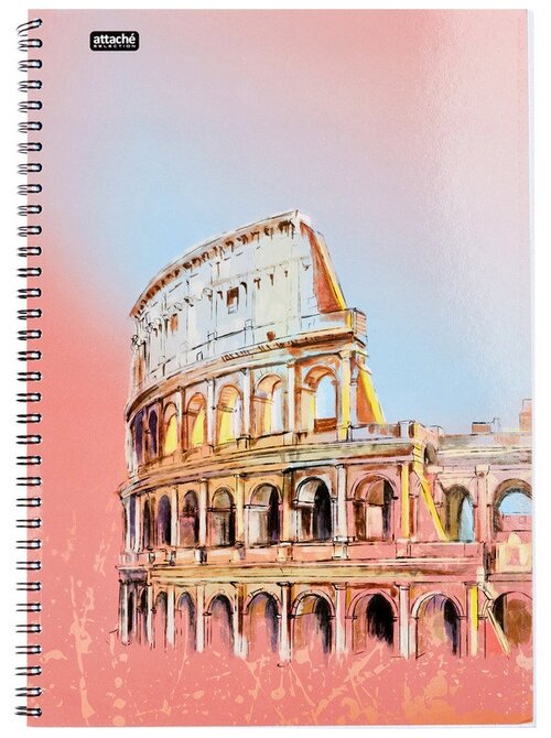 Attache SELECTION Бизнес-тетрадь Travel Italy A4, клетка, 96 л., розовый