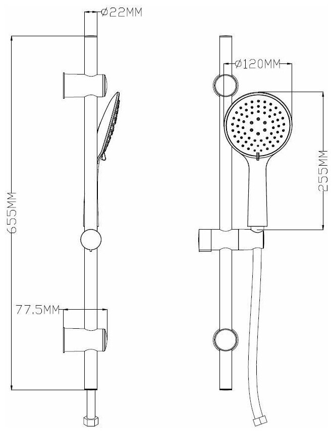 Душевой комплект ESKO SCS855