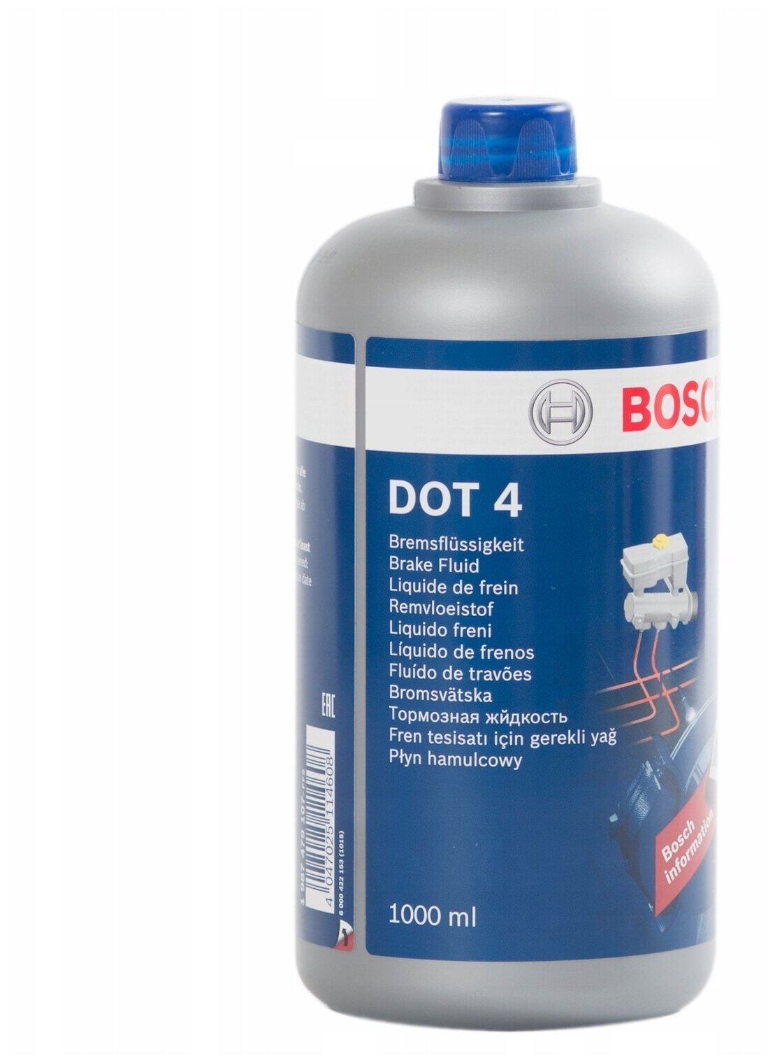 BOSCH Жидкость тормозная Bosch Brake fluid, DOT-4, 1L 1987479107