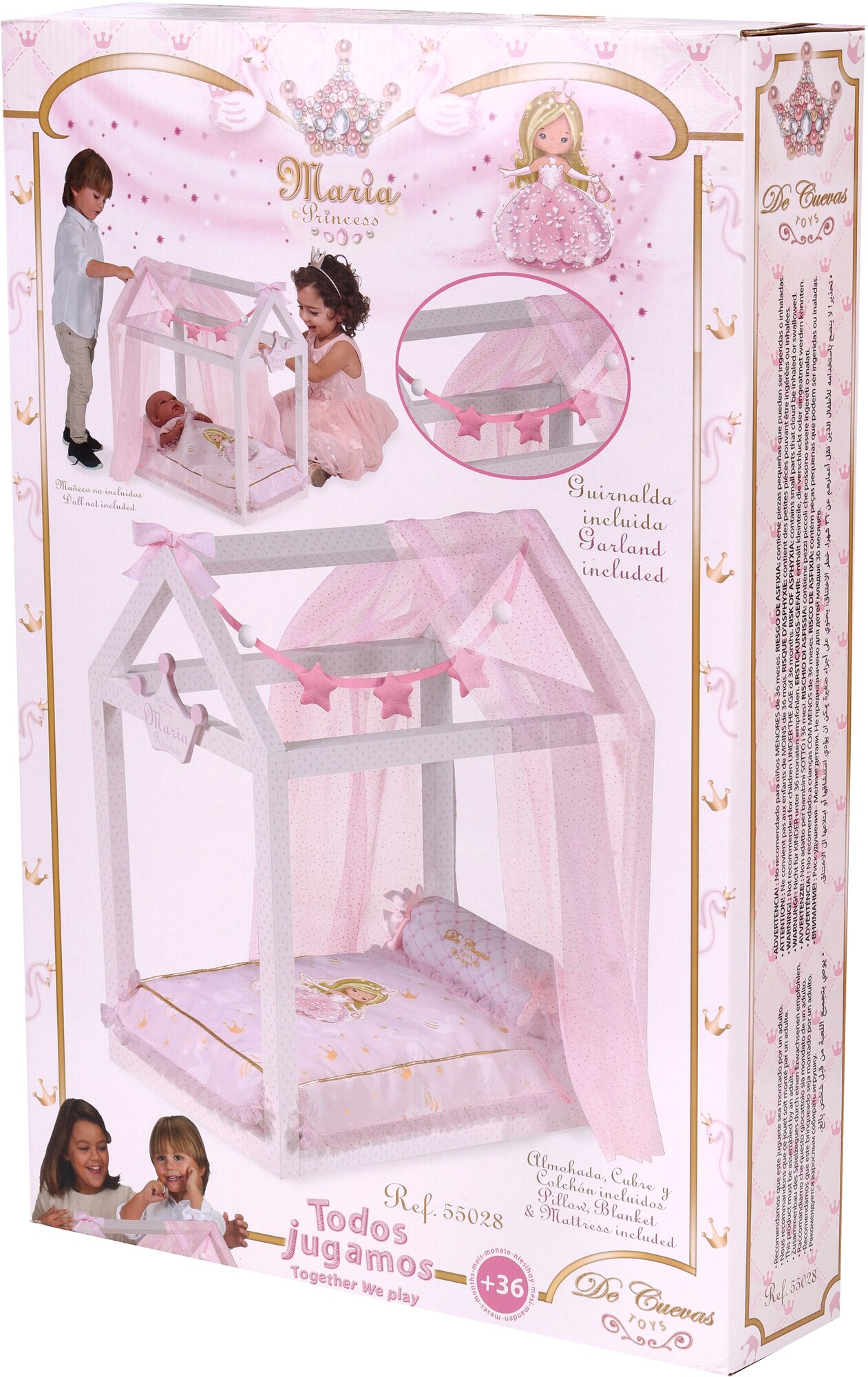 Кроватка для куклы с аксессуарами Decuevas серии Мария, 55см Decuevas Toys - фото №14