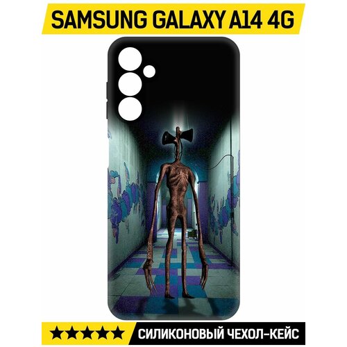 Чехол-накладка Krutoff Soft Case Хаги Ваги - Сиреноголовый для Samsung Galaxy A14 4G (A145) черный чехол накладка krutoff soft case хаги ваги мама длинные ноги для samsung galaxy a14 4g a145 черный