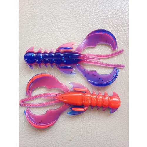 Силиконовая приманка Рак (Yabby) 80 мм, Фиолетово-красный (Violet-fire) 5 шт. уп.