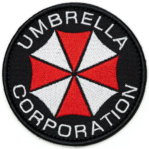 Нашивка на одежду, патч, шеврон на липучке "Umbrella Corp." (Большой) 8,5х8,5 см