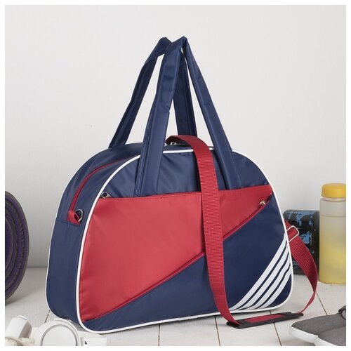 фото 5936 сумка спортивная, 42*12*30, отд на молнии, н/карман, длин ремень, синий/красный 4282910 зфтс