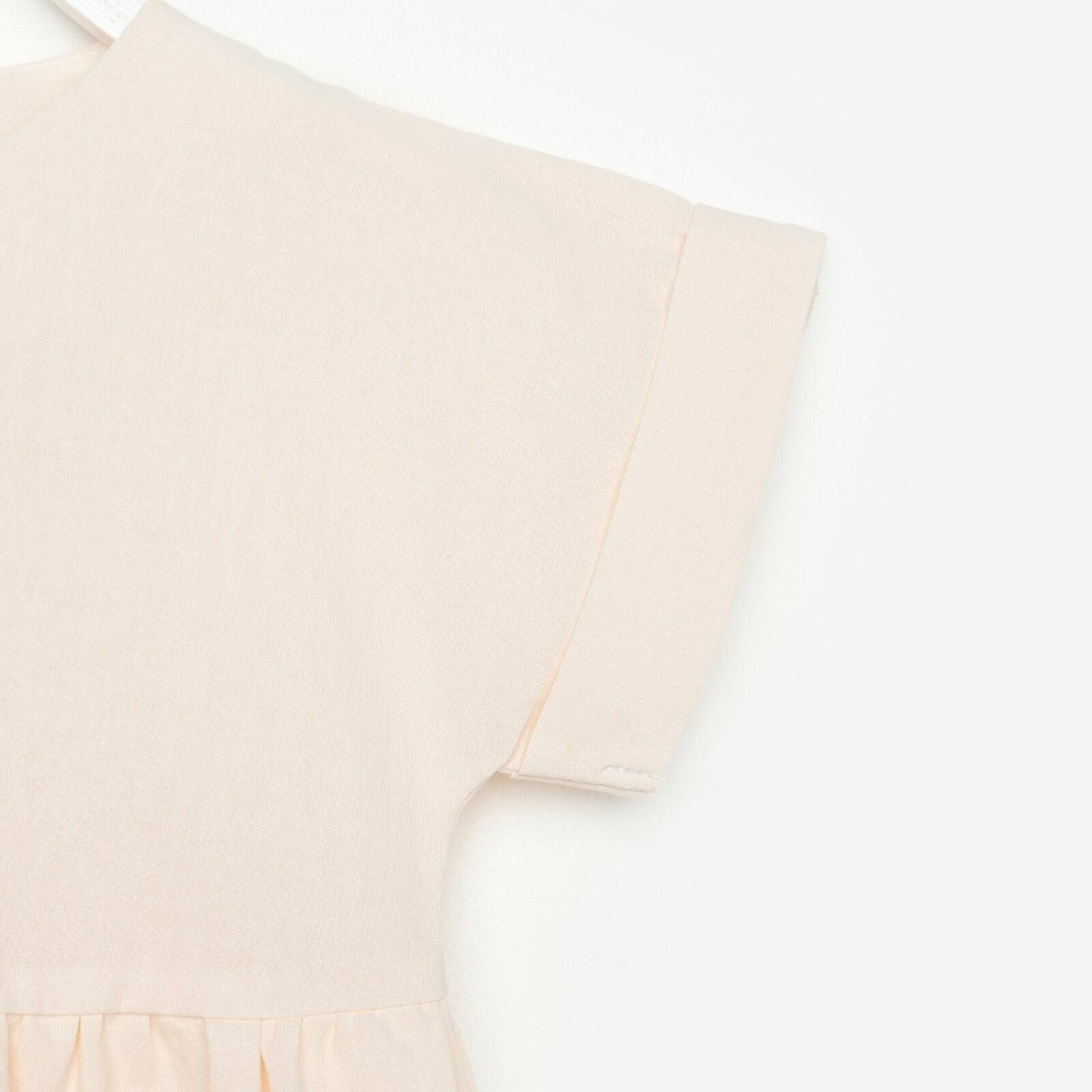 Платье для девочки MINAKU: Cotton Collection цвет бежевый, рост 104 - фотография № 6