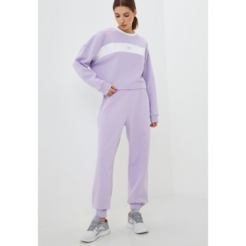 фото Костюм reebok rie knit tracksuit, свитшот и джоггеры, размер m, фиолетовый