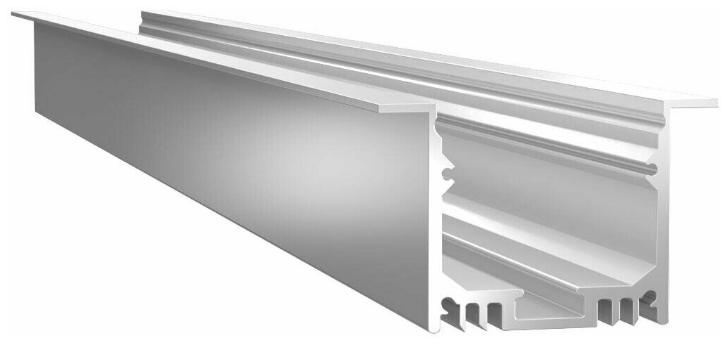 Алюминиевый профиль встраиваемый ALS-4932 anod 1.0 комплект (Профиль 1шт; Экран 1шт; Заглушки 2шт; Крепеж 2шт.) - фотография № 3