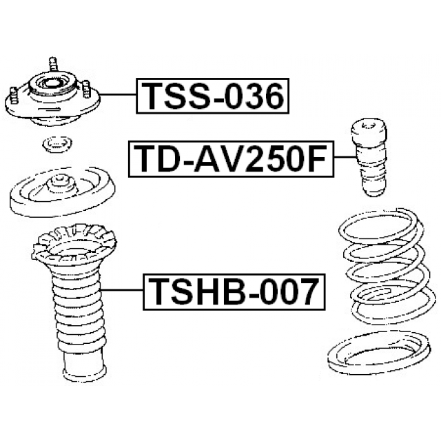 Отбойник переднего амортизатора Febest TD-AV250F