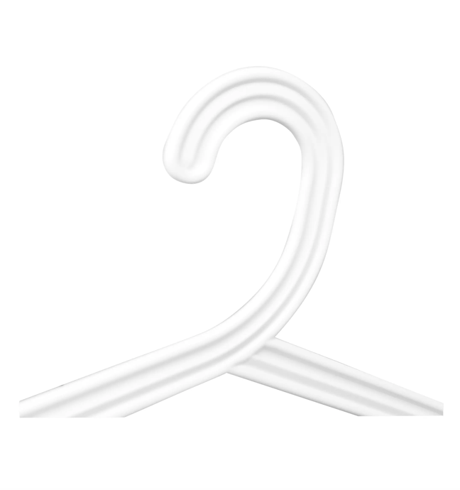 Набор вешалок Spaceo 42x22.4x1.6 см полипропилен цвет белый 4 шт - фотография № 4
