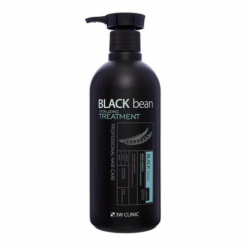 Маска для волос восстанавливающая с экстрактом чёрной фасоли 3W CLINIC BLACK BEAN VITALIZING TREATMENT 500 мл