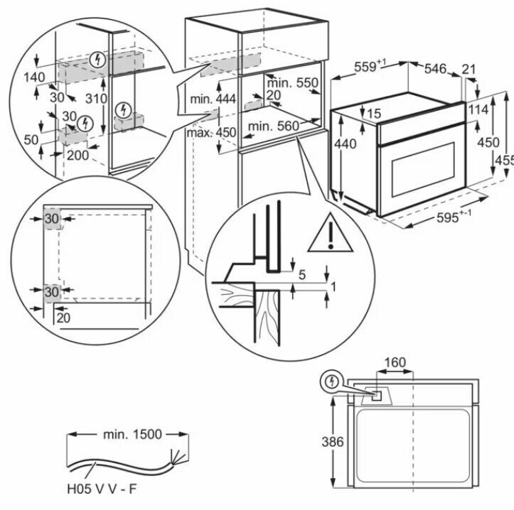 Духовой шкаф с СВЧ AEG KMK965090T, черный - фотография № 12