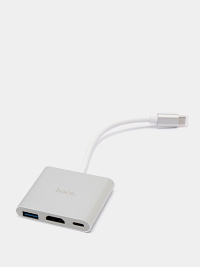 Переходник/адаптер Hoco HB14 Easy use USB-C на USB30 + HDMI + PD