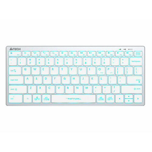 Клавиатура проводная A4Tech Fstyler FX61 USB Голубая-подсветка БелыйСеребристый FX61 WHITE 277000₽