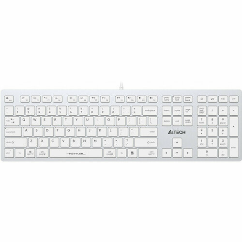 Клавиатура A4TECH Fstyler FX50, USB, белый [fx50 white]