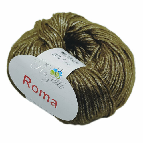 Пряжа Rozetti ROMA 50% Акрил, 50% Полиамид, 50гр/145м, (201-26 Хаки) 1 упаковка (10 мотков)