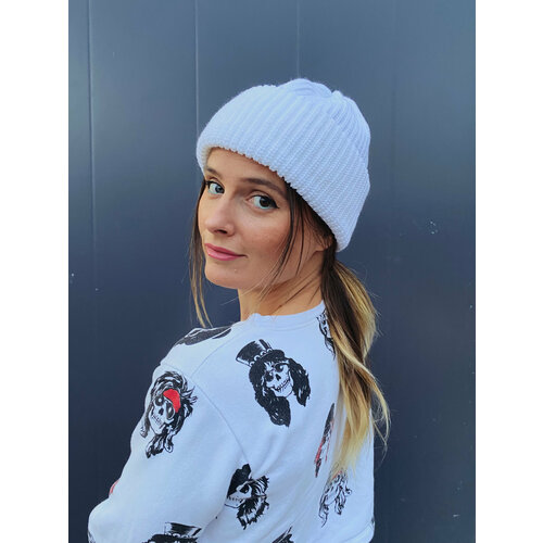 фото Шапка бини zhaki, размер onesize, белый