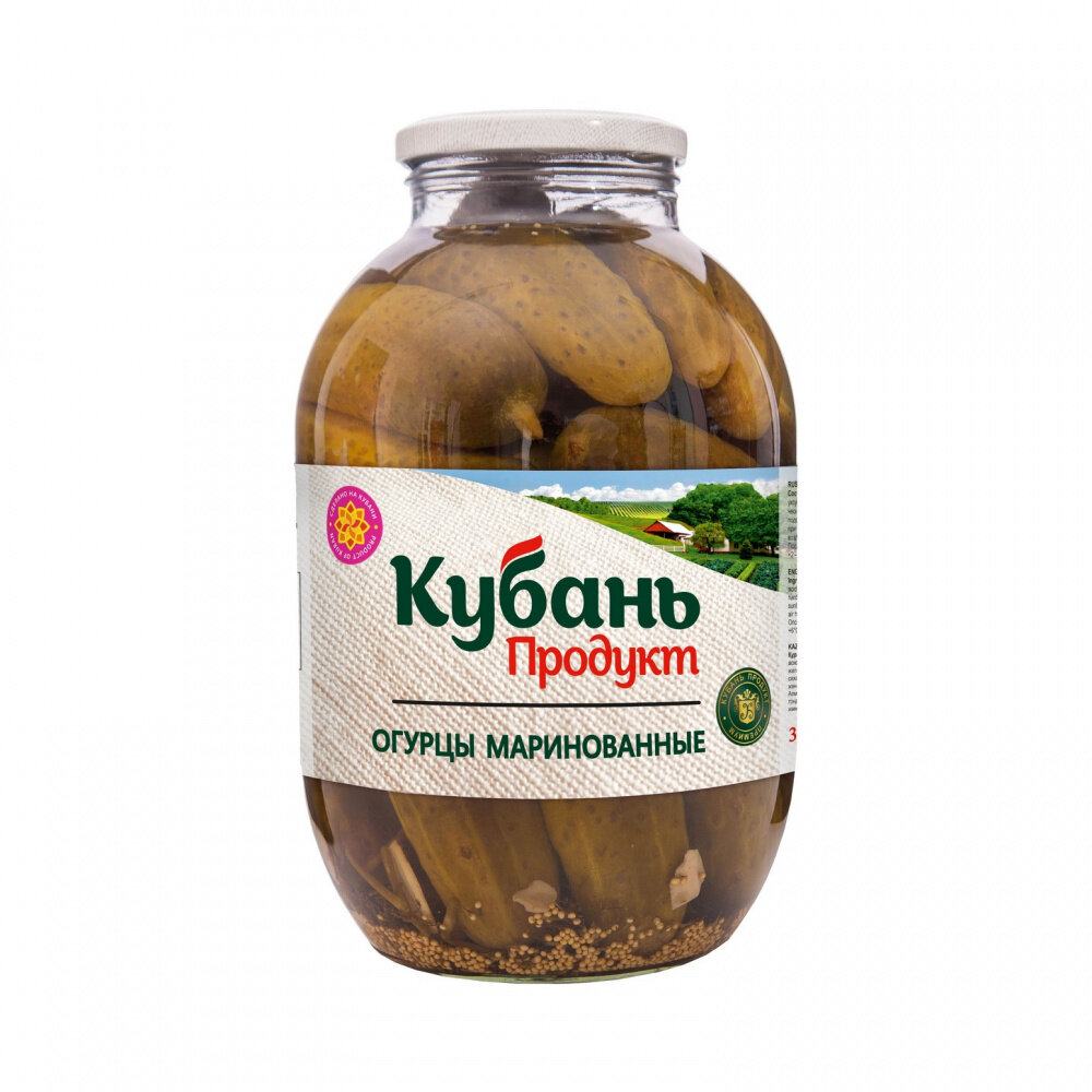 Огурцы маринованные Кубань продукт, 3 кг 4шт