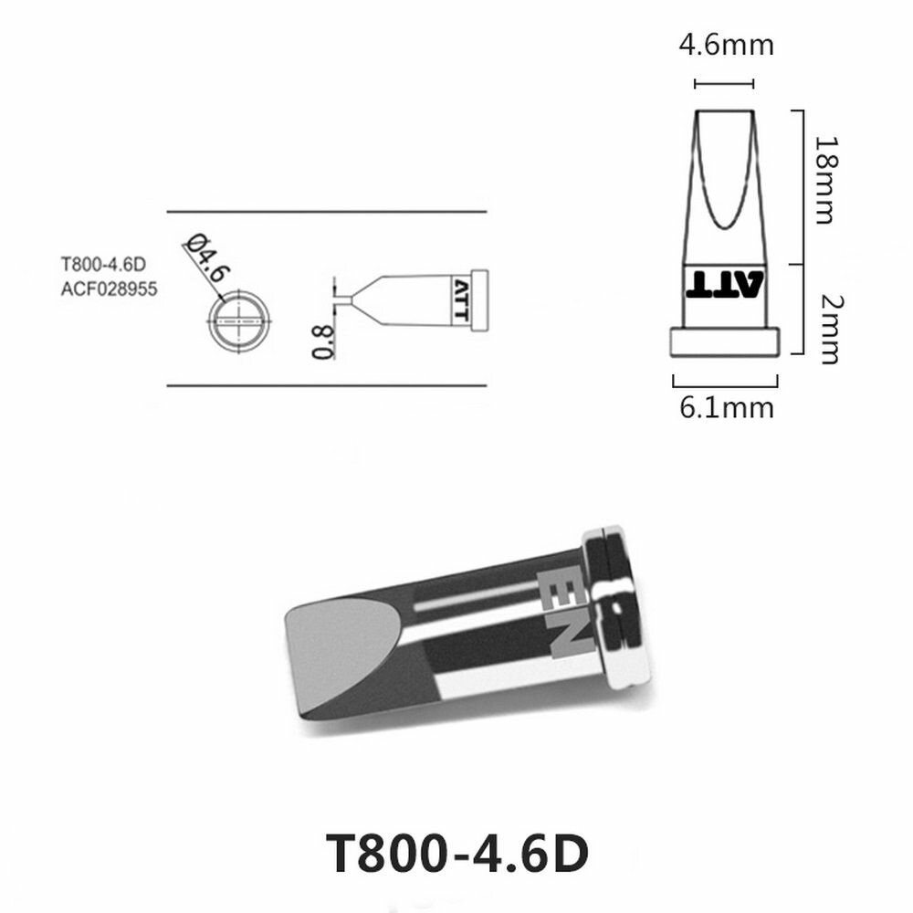 Паяльное жало Atten T800-4 6D  ACF028955 