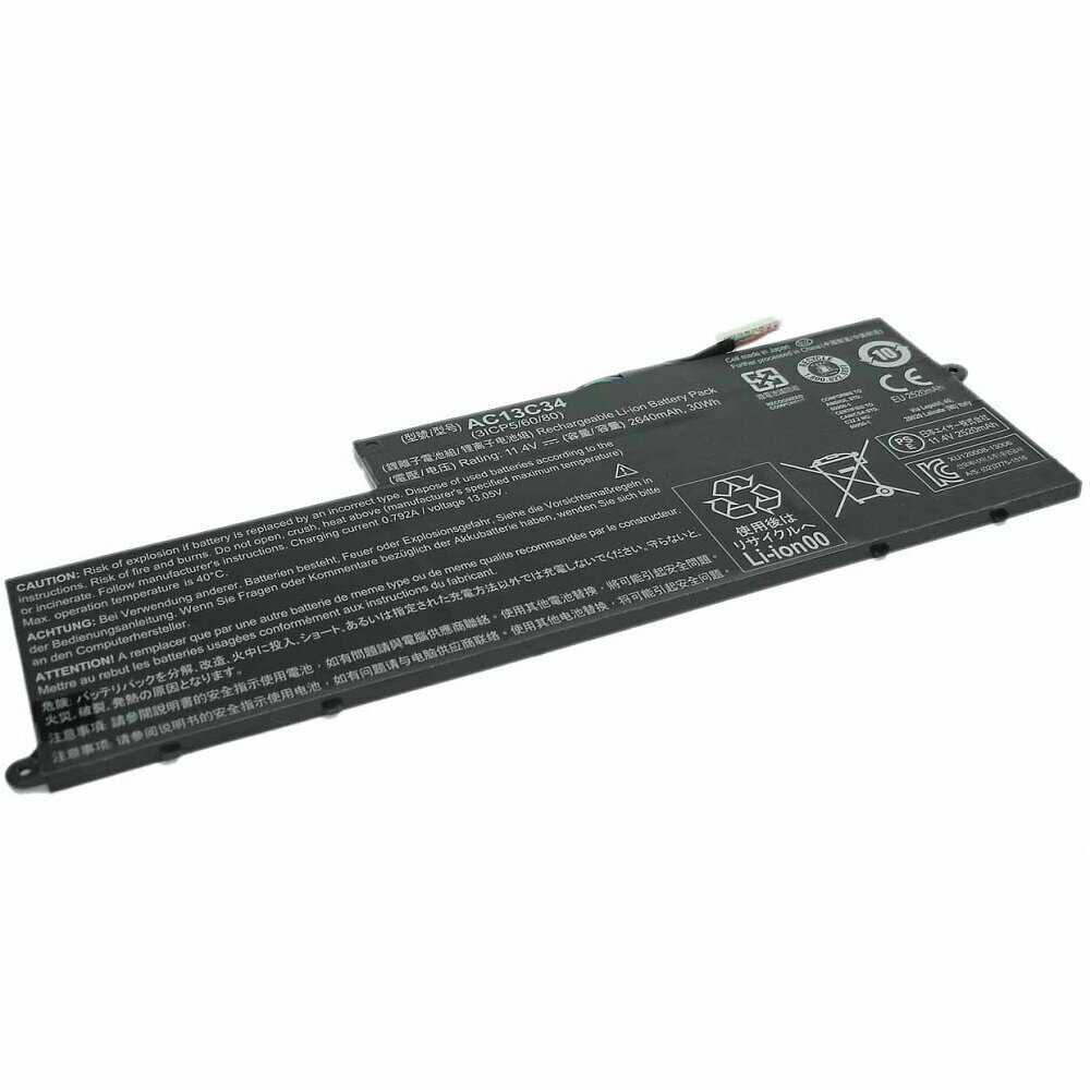 Аккумуляторная батарея для ноутбука Acer Aspire E3-112 11.4V 2640mAh 30Wh AC13C34